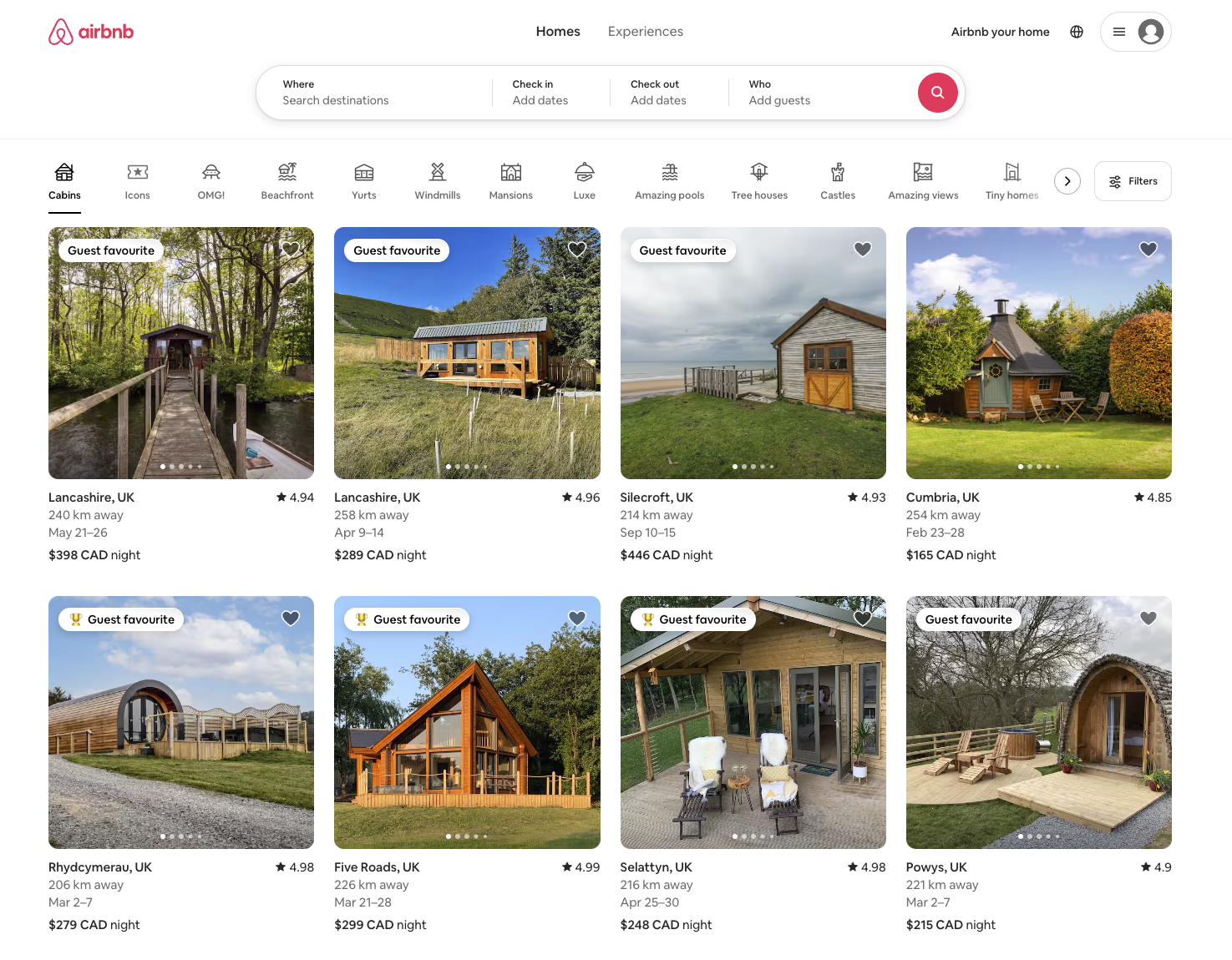 Airbnb CTA example: NOT USING ONE!